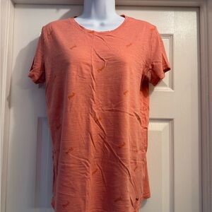 PINK Victoria's Secret Short Sleeve Peach Tee